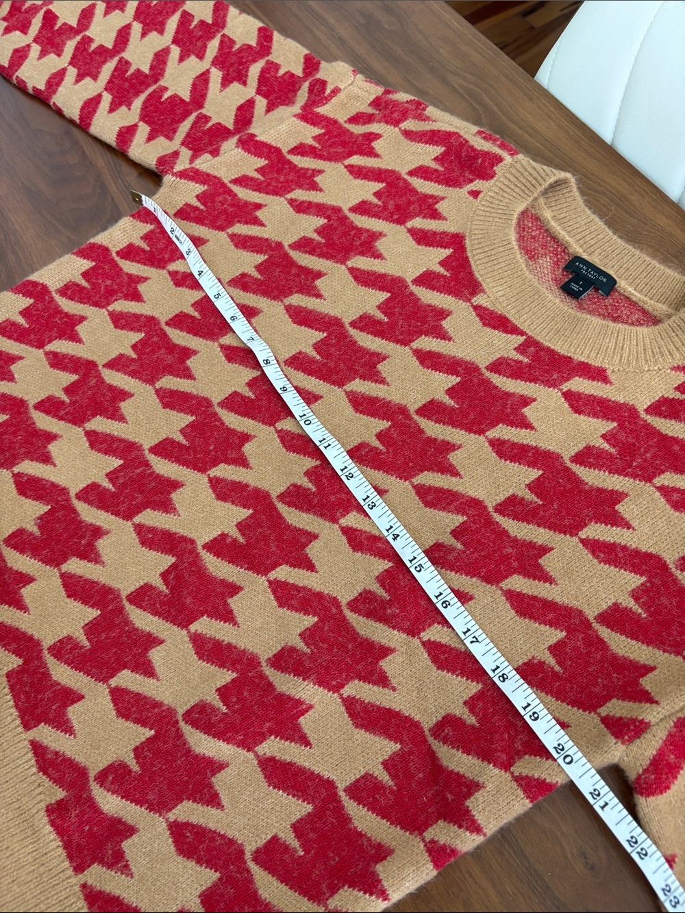 Ann Taylor Houndstooth Sweater Full Sleeve Size Small - Picture 7 of 8
